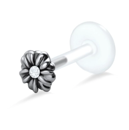 Gemstone Flower labrets Push-in LA-1036